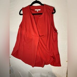 Fever Red Sleeveless Blouse